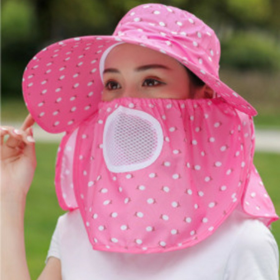 Mũ Che Nắng Kèm Khẩu Trang Chống Tia Uv 50 +