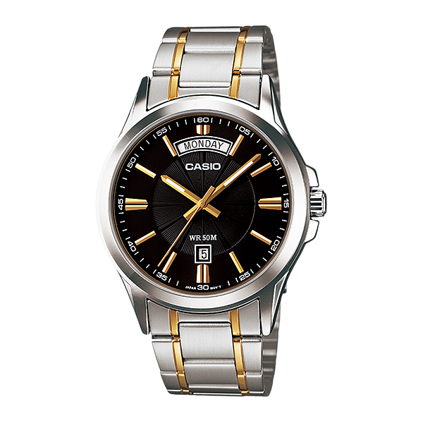 Đồng hồ Casio nam kim loại mạ vàng chính hãng phong cách MTP 1381G