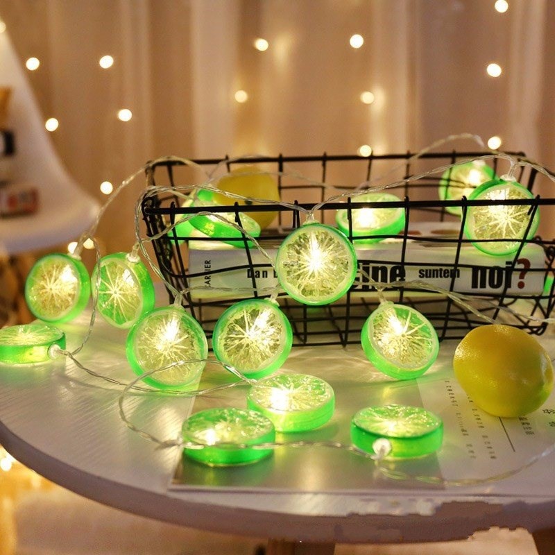 Dây đèn led trang trí hình Lát chanh/ Ngôi sao/ Hình quả cầu- dùng pin AA