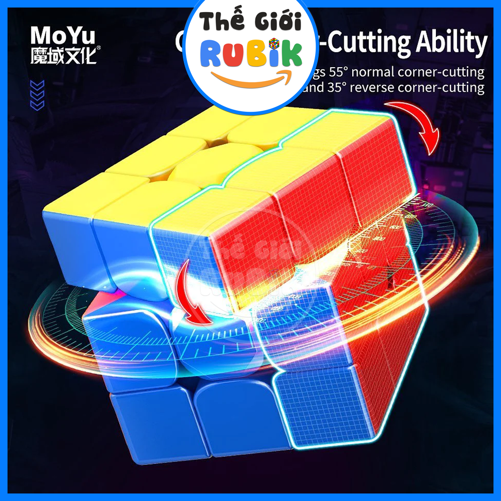 Rubik 3x3 super rs3m 2022 maglev moyu mf3rs3 m rubic nam châm 3 tầng stickerless 3x3x3 - thế giới rubik's