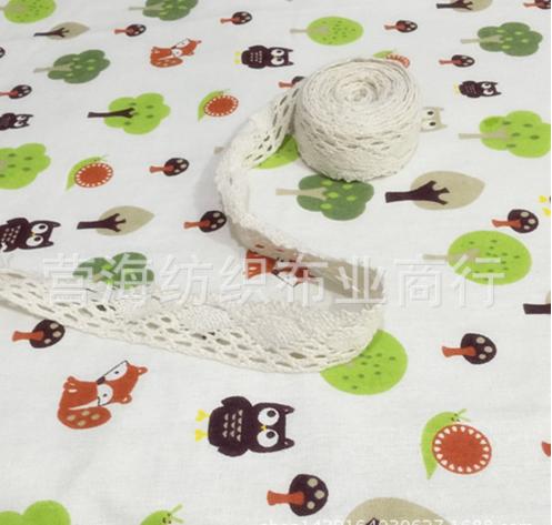 Vải bố họa tiết vườn cây xanh