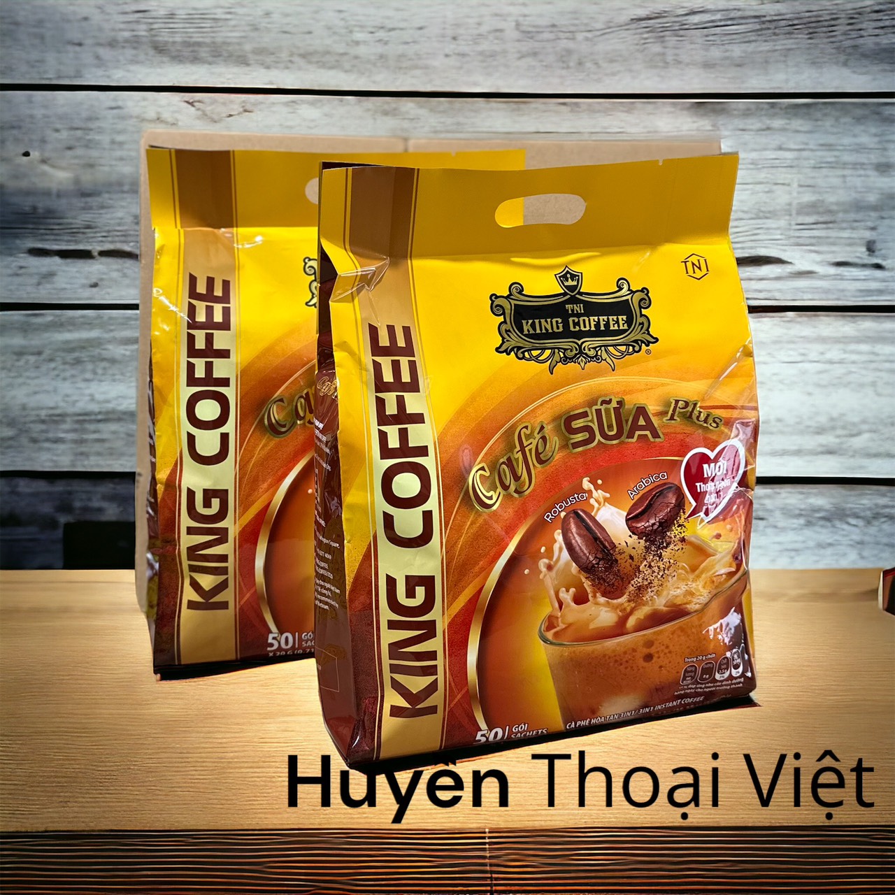 Cà phê sữa king coffee túi 50 gói - cà phê hòa tan nhiều sữa