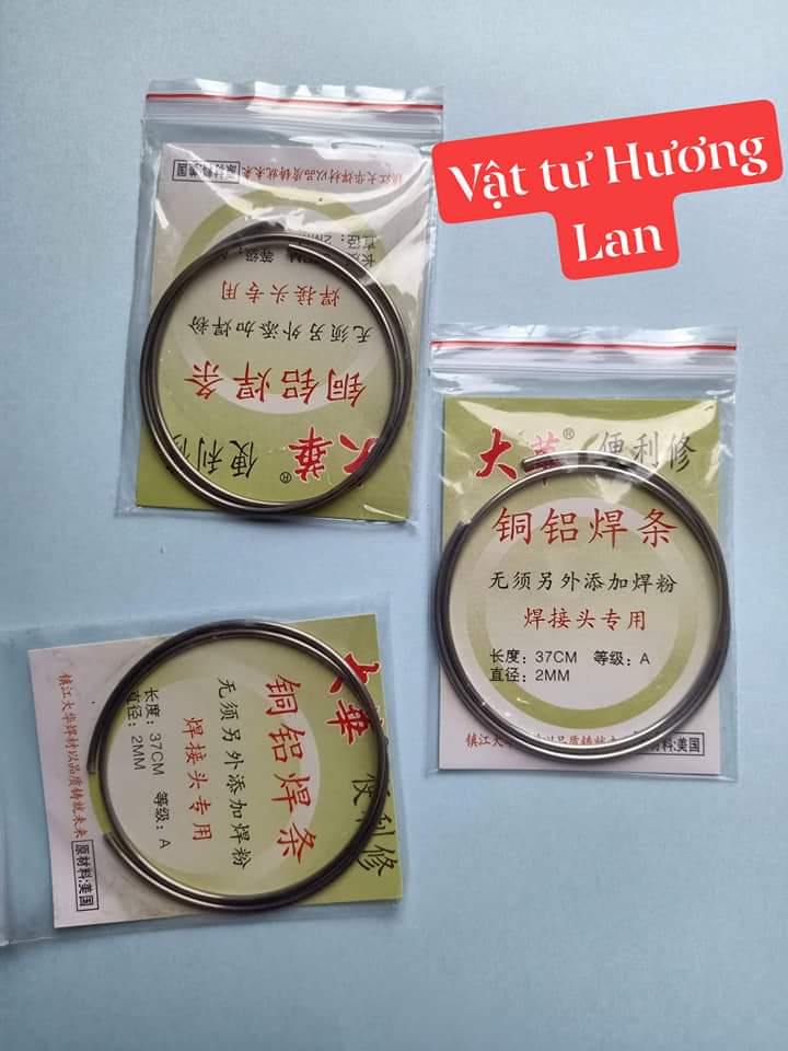 Que hàn nhôm lõi thuốc nhẹ lửa 37cm x 2mm 4.8 mẫu mới