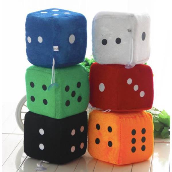 Xúc xắc bọc vải nhung 10cm