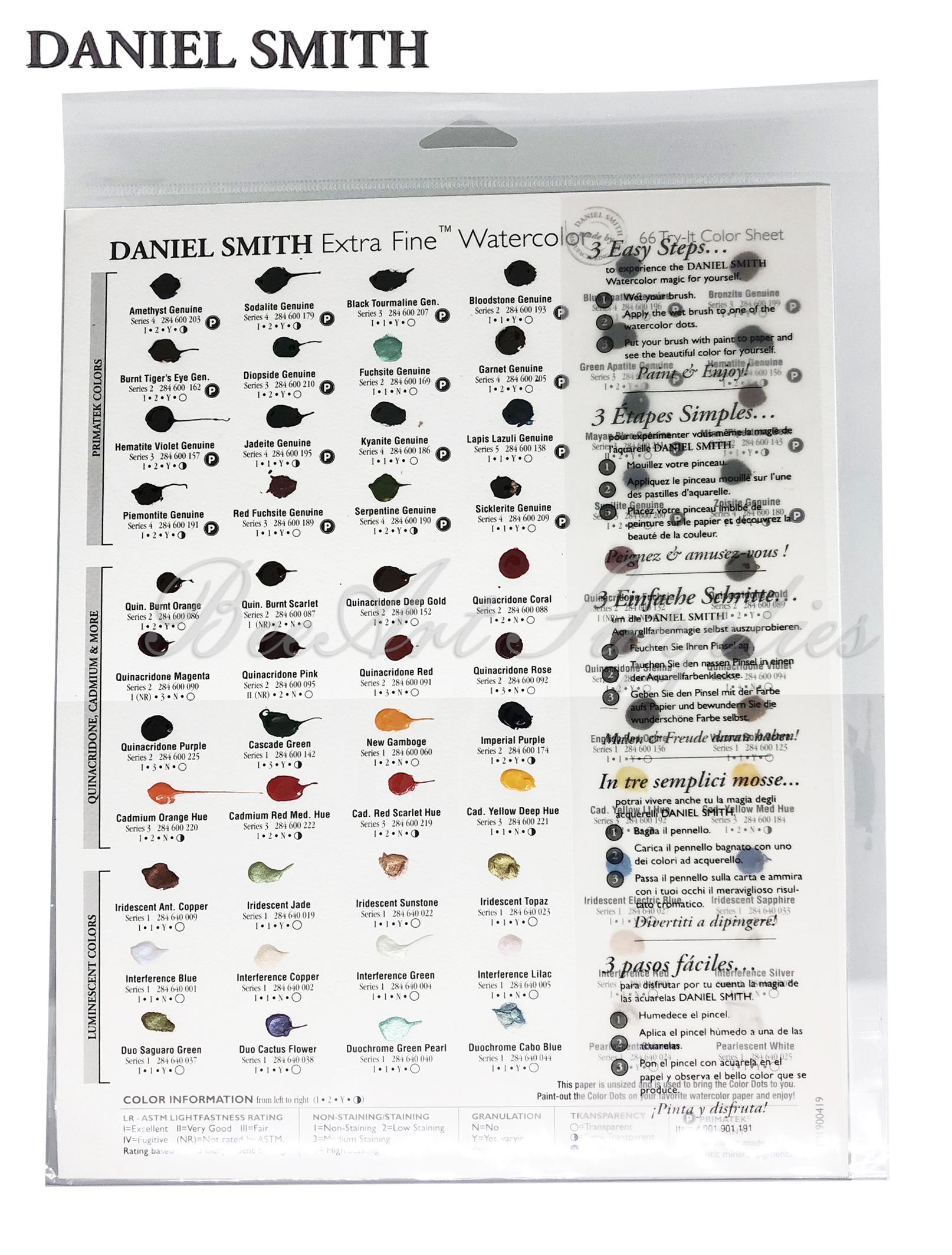 [ Màu nước DANIEL SMITH ] Dot Card 238 / 66 màu