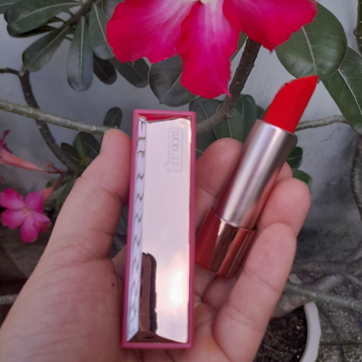 [Đỏ Cam] Son siêu Lì siêu mềm mịn không trôi WODWOD Fashion Diamond lipstick Dạng Thỏi Bấm nút
