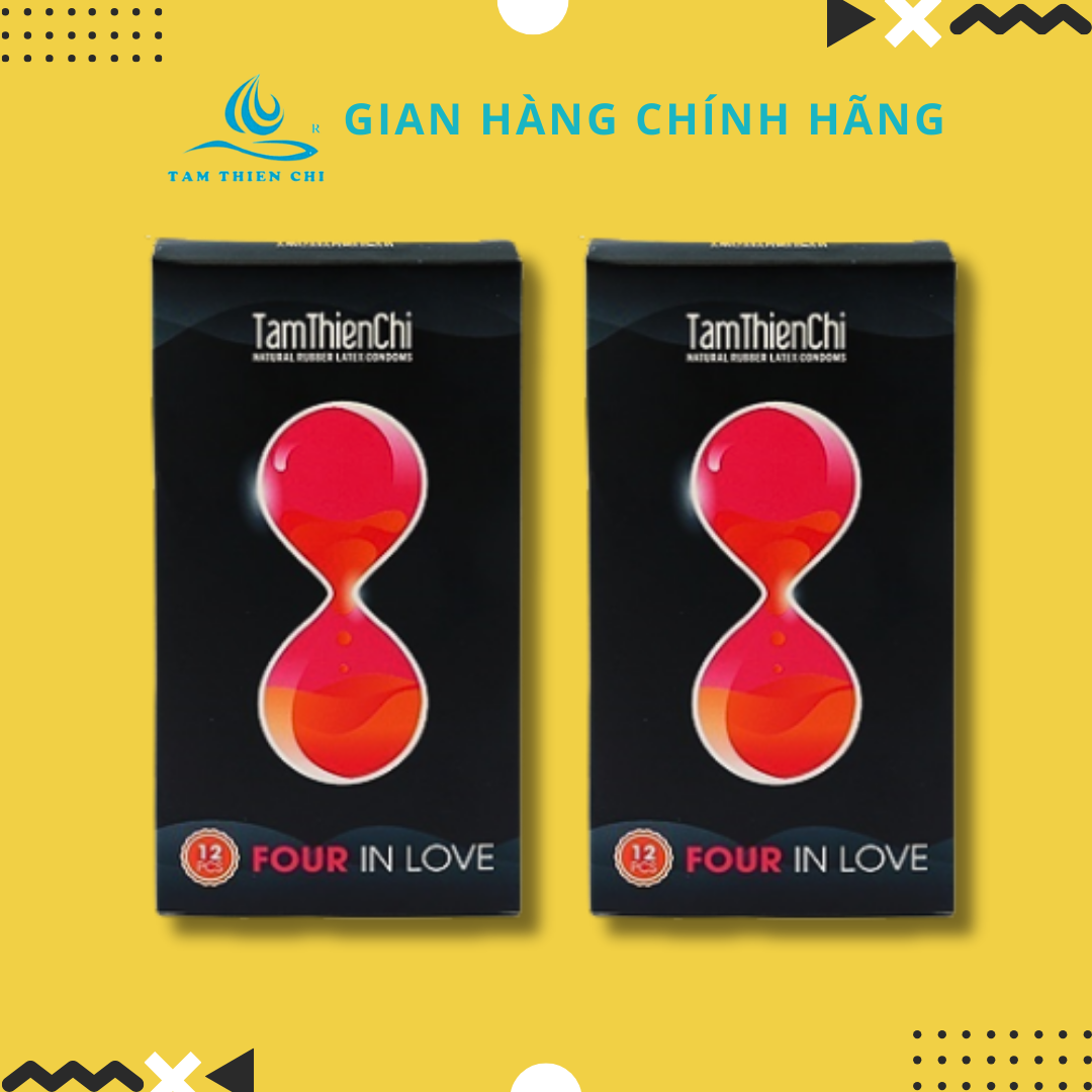 Bao cao su Tâm Thiện Chí TTC Four In Love hộp 12 cái x 2 hộp