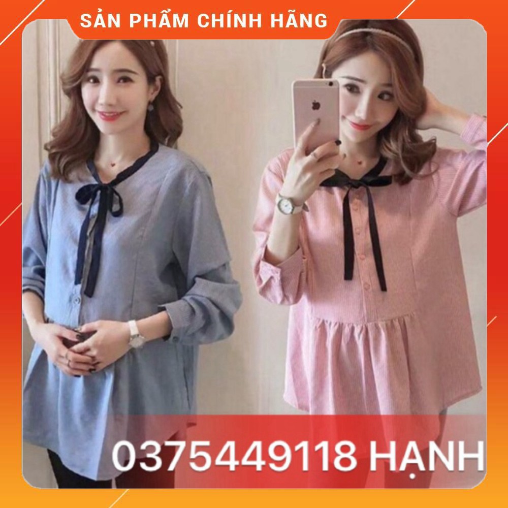 Áo bầu sơ mi dài tay m1