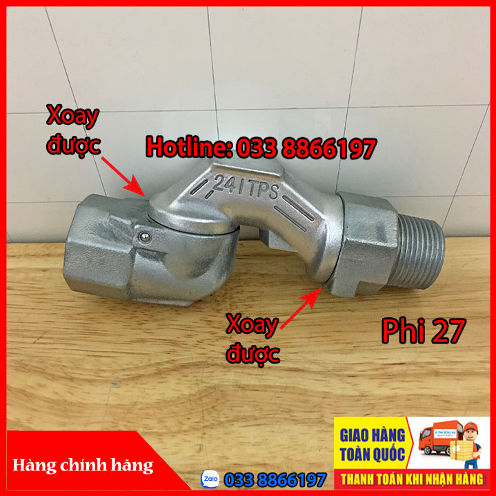 Khớp xoay 360 độ phi 27 chuyên dùng trong xăng dầu
