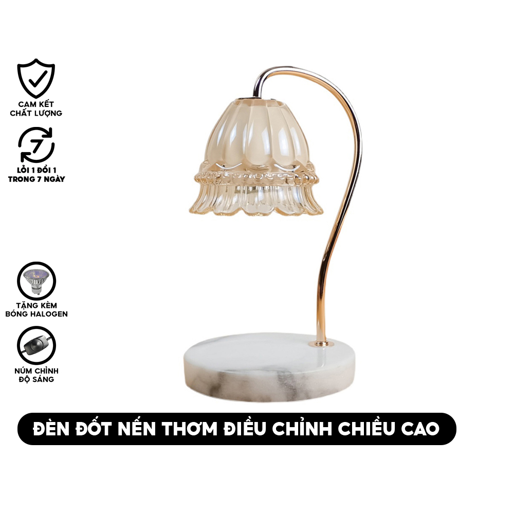 Đèn đốt nến thơm thủy tinh D010 - Đèn đốt nến Bath and Body Works,Yankee Candle,Candle Cup