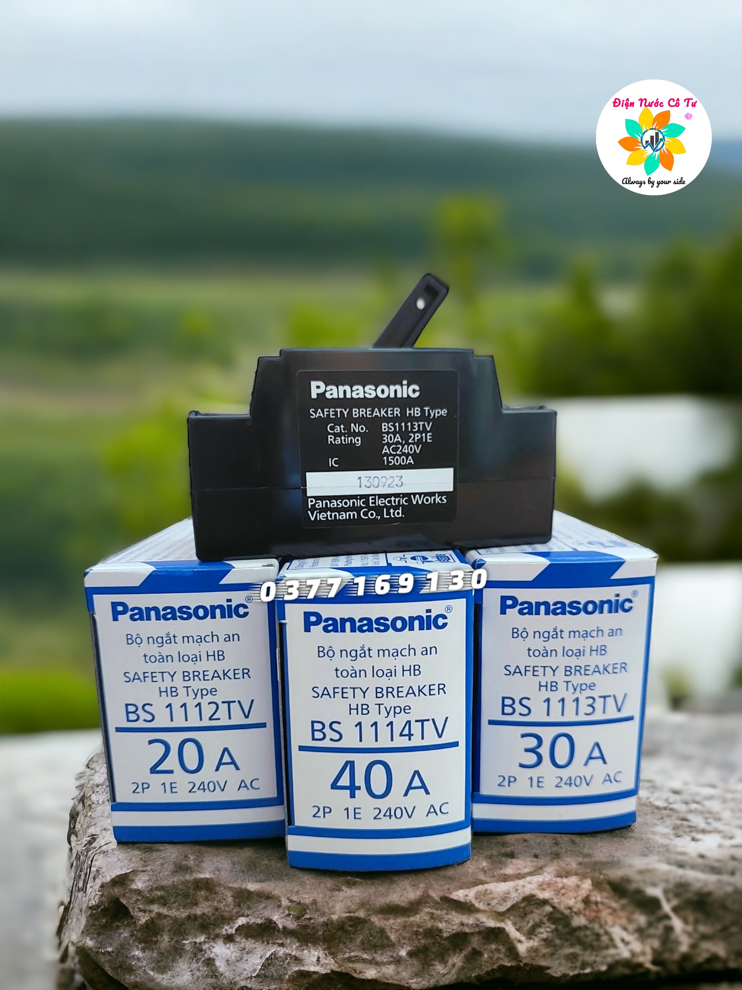 Aptomat ngắt điện CB cóc Panasonic bảo vệ quá tải dòng điện 20A 30A 40A