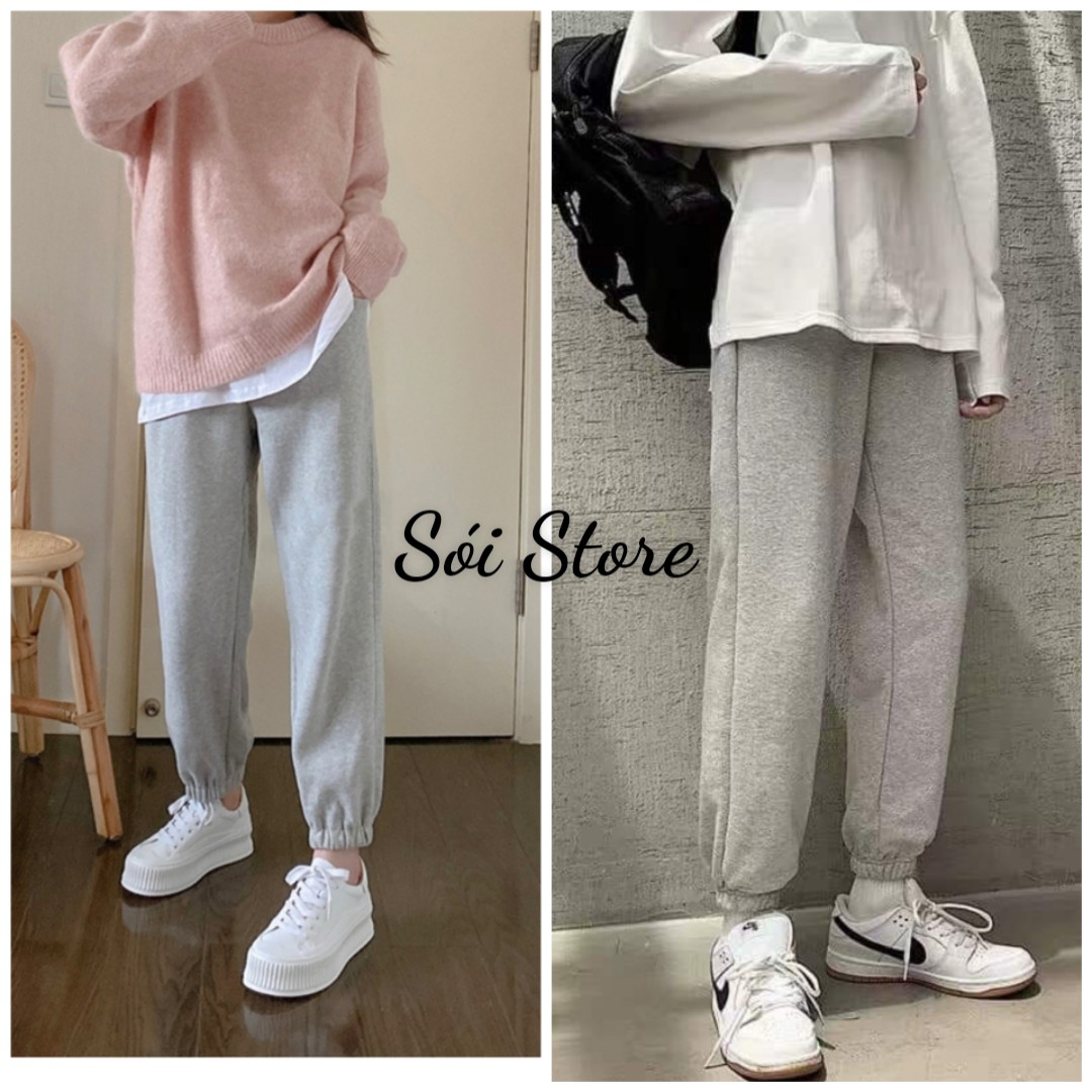 40-100kg quần nam nữ ống rộng Simple thời trang bigsize unisex