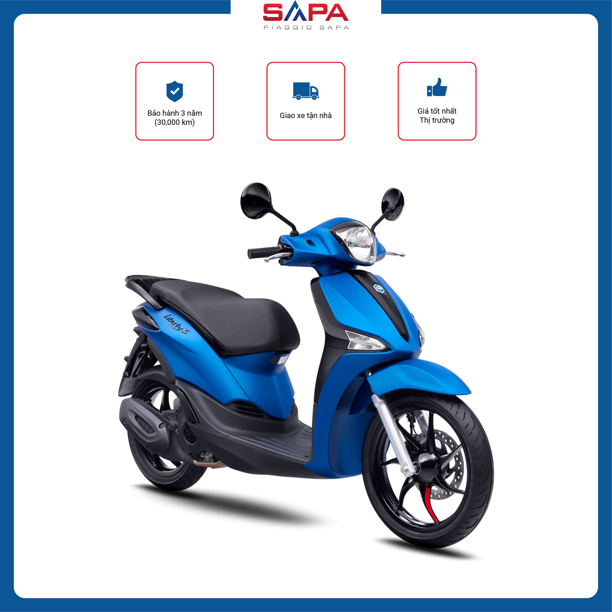 Xe Tay Ga Piaggio Liberty 125 BLUE ZAFFIRO