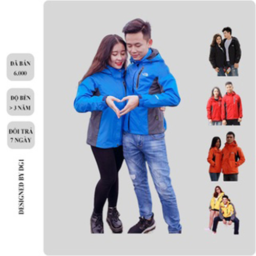 Áo Khoác Gió The North Face 2 Lớp, Hàng Chính Hãng, Chống Nước, Mũ Tháo Rời, Khóa Thoát Khí, Khóa Phát Quang