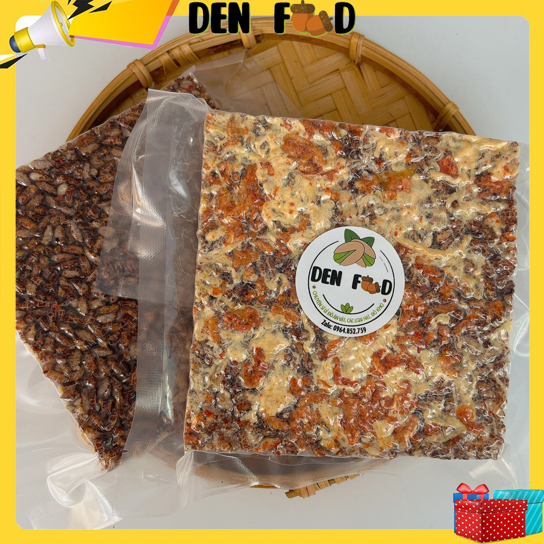 Cơm cháy gạo lứt sấy chà bông Denfood 100gr - Miếng Vuông Hút Chân Không