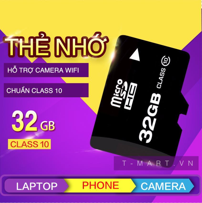 Thẻ nhớ 32gb chuẩn class 10 hỗ trợ camera wifi tặng đầu đọc thẻ nhớ