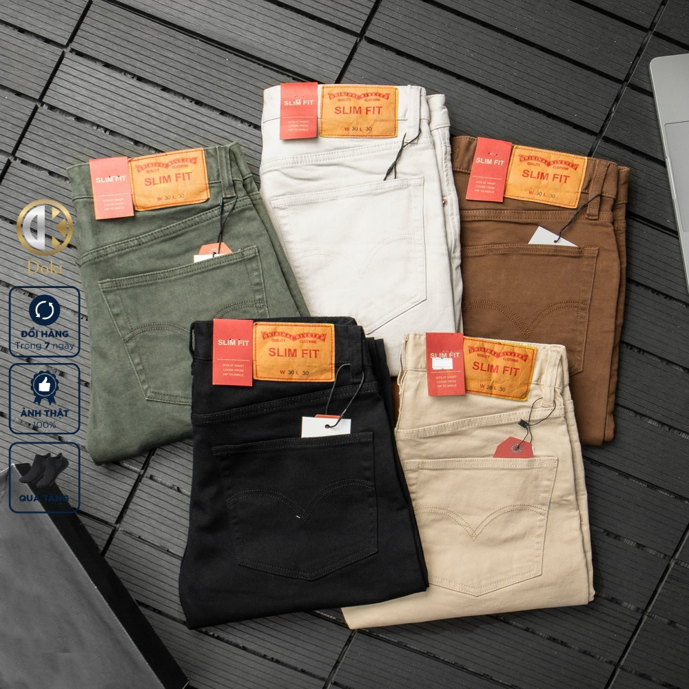 Quần Kaki Jean 6 Màu đẹp lạ DKA Quần Kaki Nam Dáng đứng, ôm nhẹ, Chất vải co giãn, thoáng mát, lịch sự, trẻ trung - DK