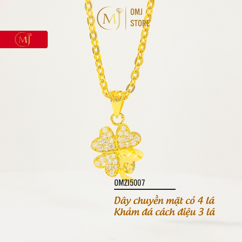 Dây chuyền nữ omzi5007 vòng cổ mặt cỏ 4 lá