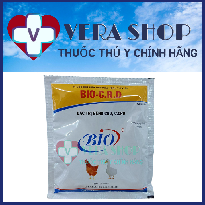 BIO CRD 100G - Thuốc viêm xoang mũi viêm phổi CRD trên gà vịt cút - Sỉ Lẻ Thuốc Thú Y