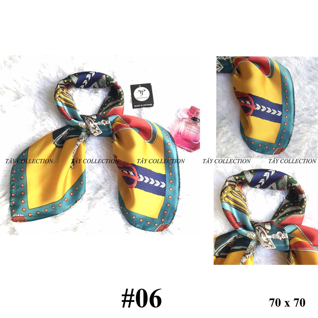 Khăn lụa nhập khẩu - khăn quàng cổ - khăn turban - phụ kiện đa năng