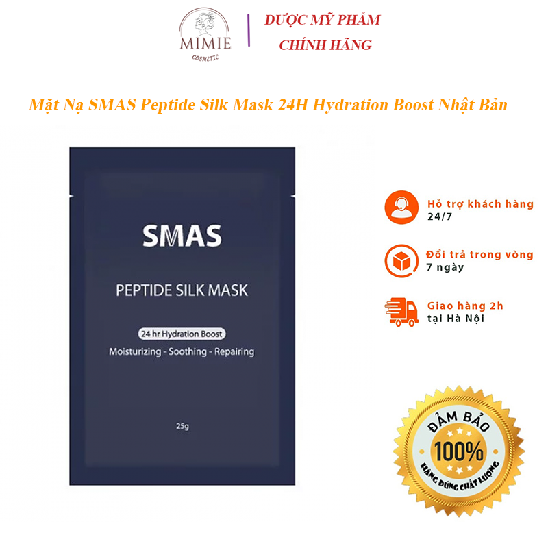 Mặt nạ smas peptide silk mask mặt nạ dưỡng da, phục hồi da, tái tạo da nhật bản 25gr