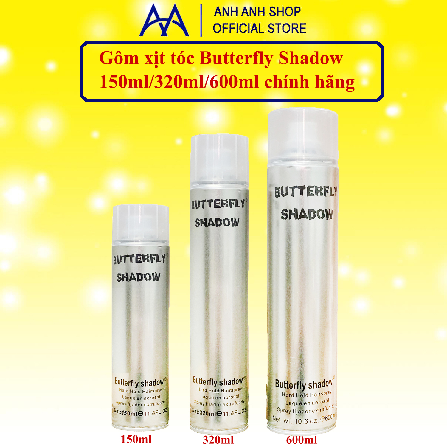 Gôm xịt tóc chính hãng Shadow 320ml