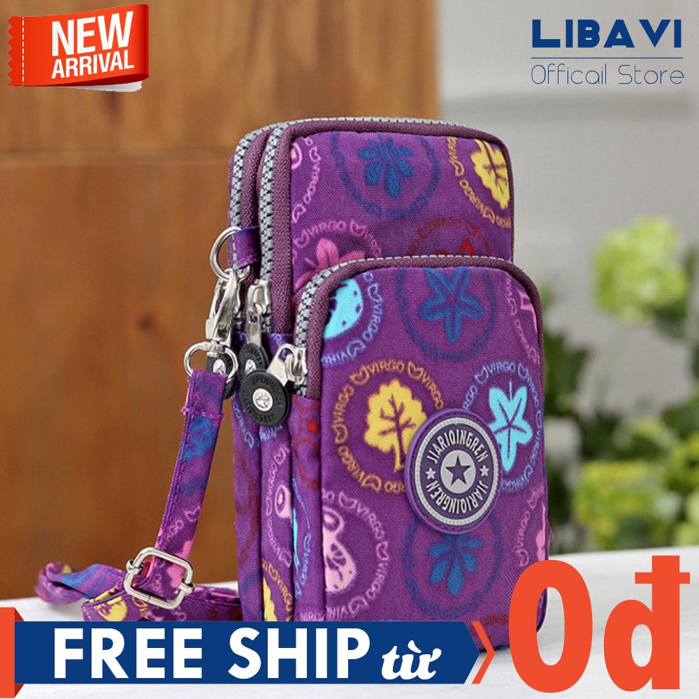 Túi Đeo Chéo Nữ, Túi Tote Vải Bố Canvas Đựng Đồ Tiện Dụng, Chống Trầy Xước, Chống Nước, 3 Ngăn Tiện Dụng, Khóa Kéo, Dây Đeo Có Điều Chỉnh, Có Thun Đeo Tay T26