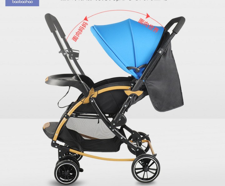 Xe đẩy 2 chiều 3 tư thế có bập bênh cao cấp Baobaohao C3 tặng màn chống muỗi và đệm