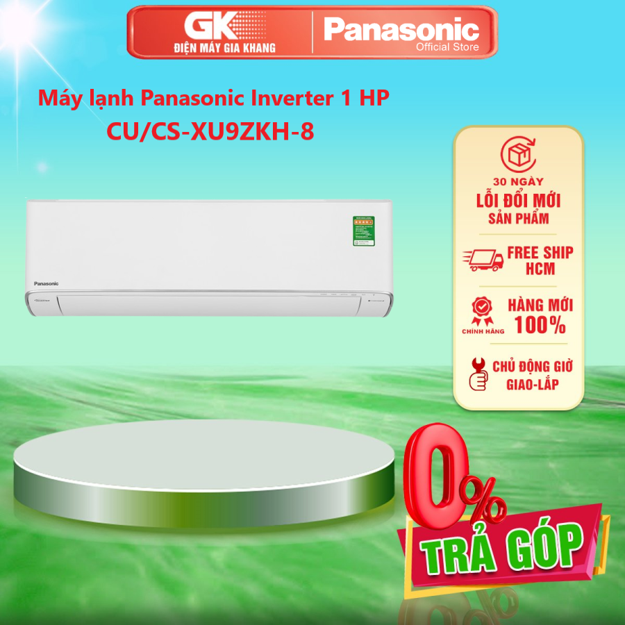 Máy lạnh Panasonic Inverter 1 HP CU/CS-XU9ZKH-8 - GIAO TOÀN QUỐC - FREESHIP HCM