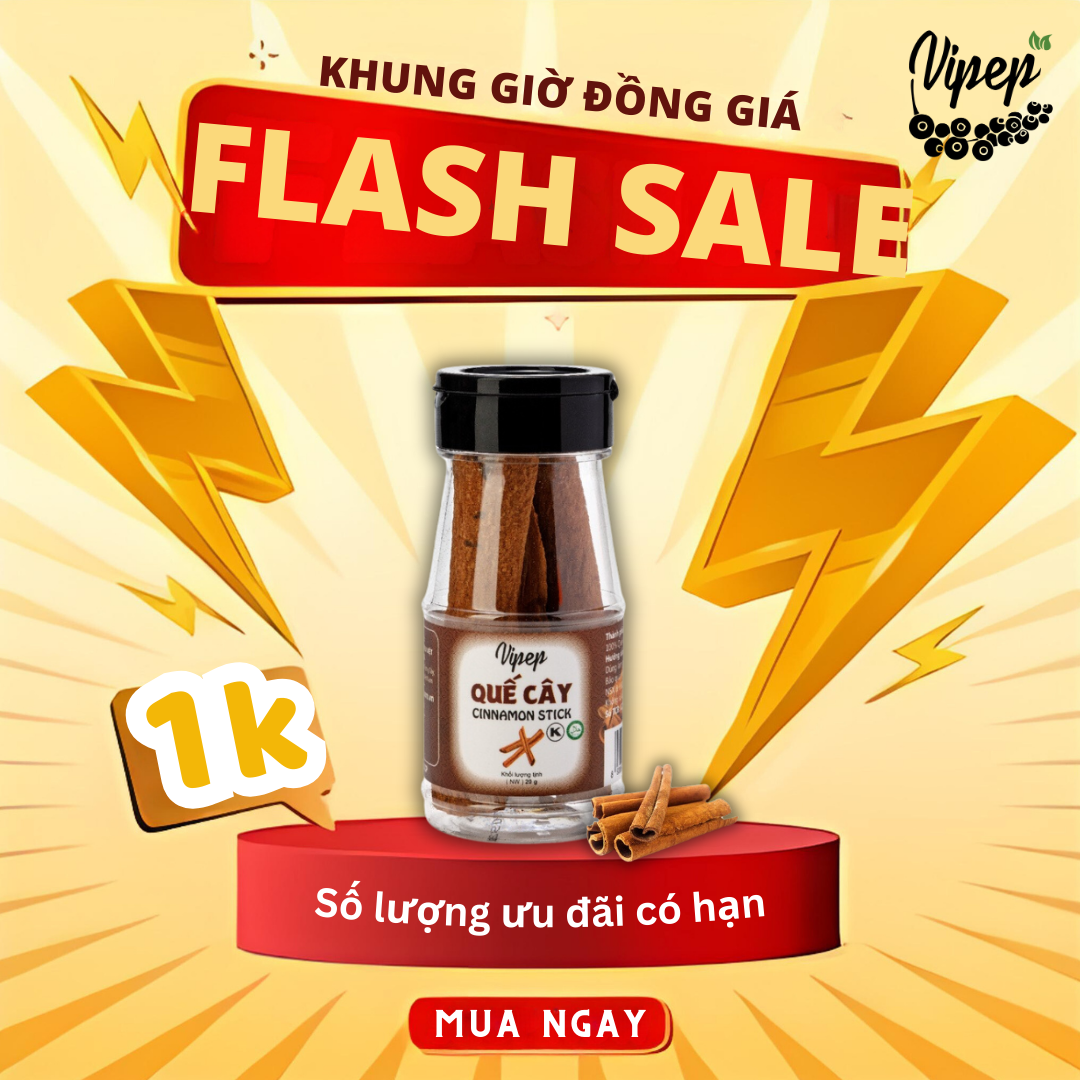 Quế cây tự nhiên vipep hũ nhựa 20g