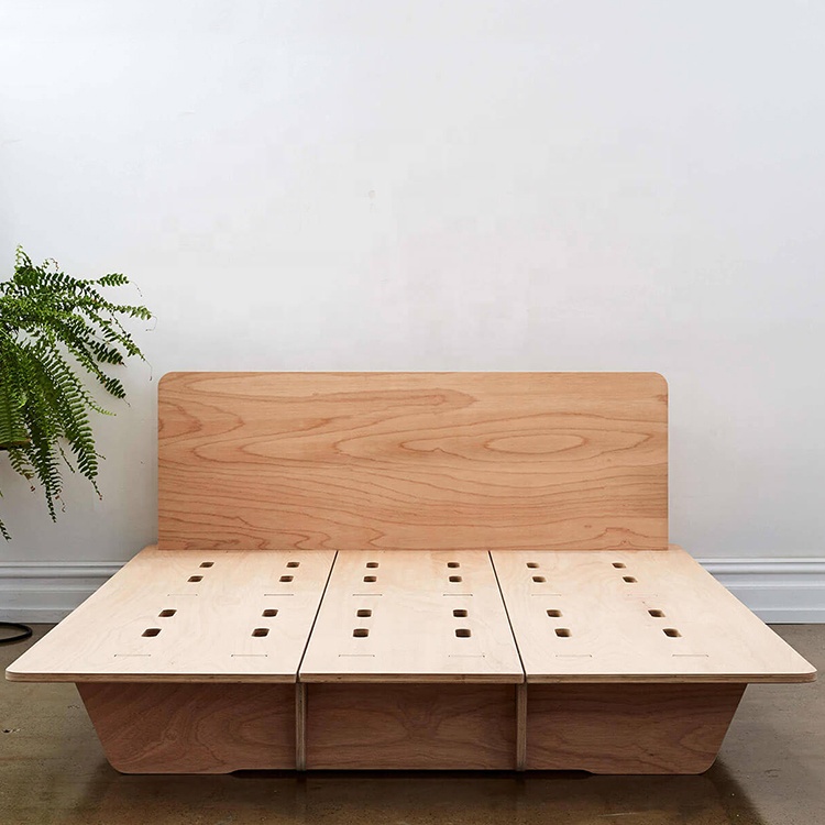 Giường ngủ gỗ MDF lắp ghép đơn giản chắc chắn thiết kế thông minh giúp lưu trữ gối chăn khi không cần thiết