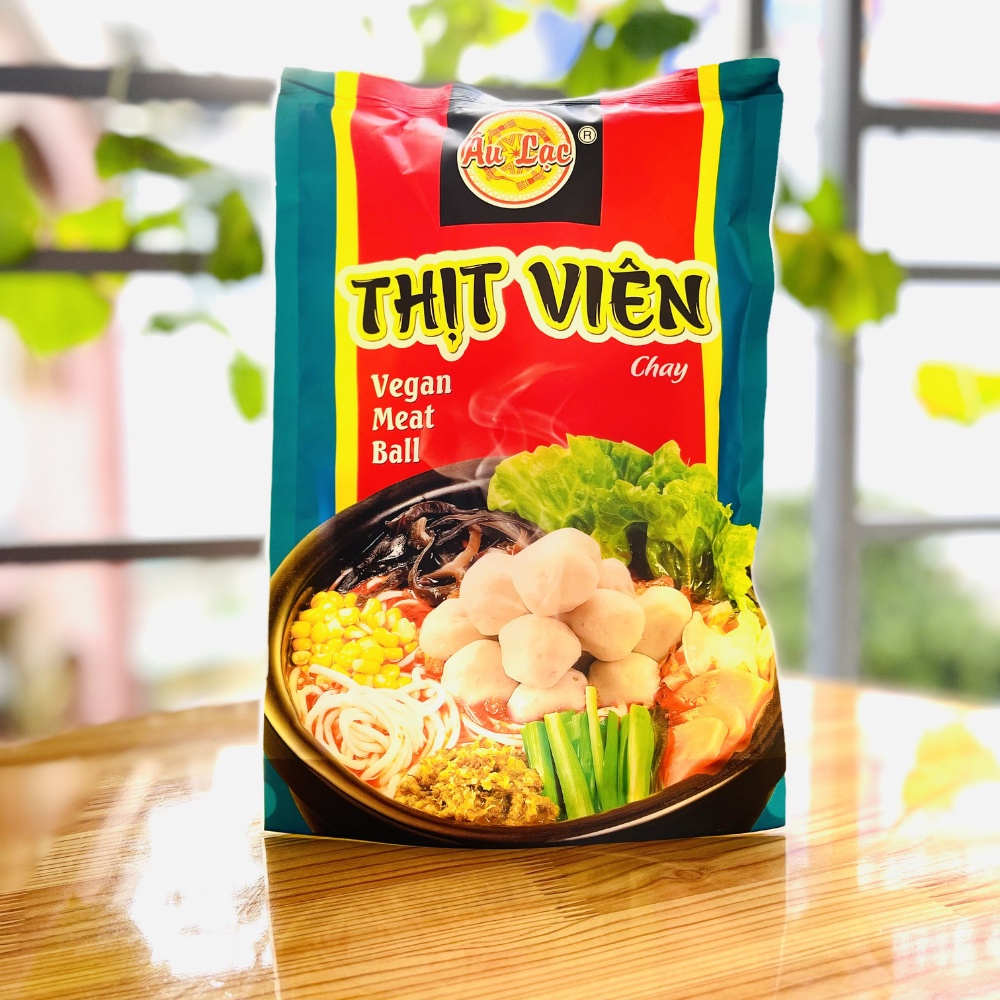 Thịt viên chay ÂU Lạc gói 225g hàng tiệt trùng dùng ăn chay ăn lạc Vegan Meat Ball