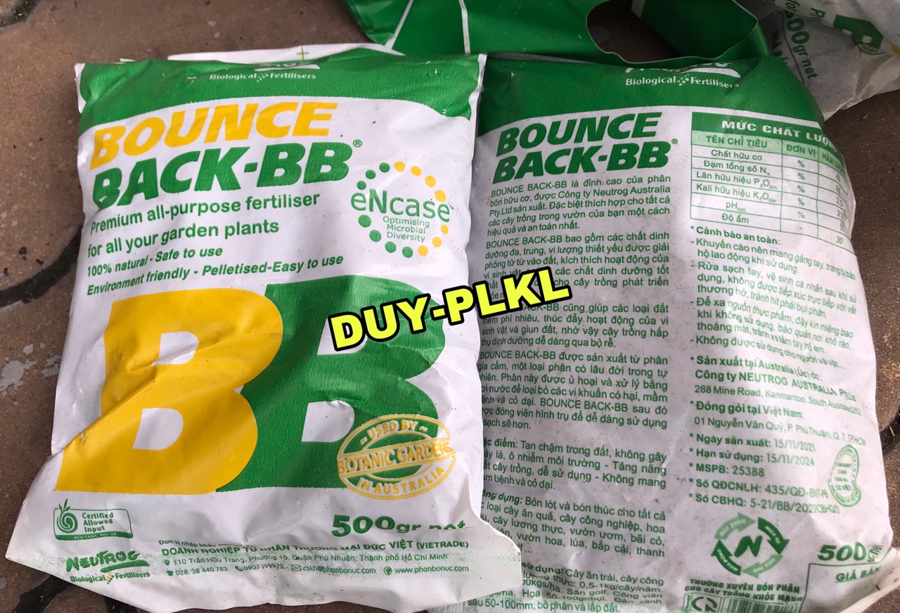 Phân hữu cơ bounce back của úc . túi - 500g, phân cá hữu cơ tan chậm úc, đạm cá cho cây trồng. phân hữu cơ úc xanh.