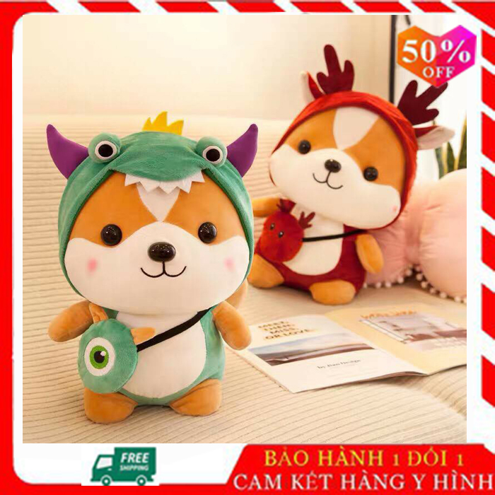 Gấu bông gối ôm sóc shiba đáng yêu ngộ nghĩnh