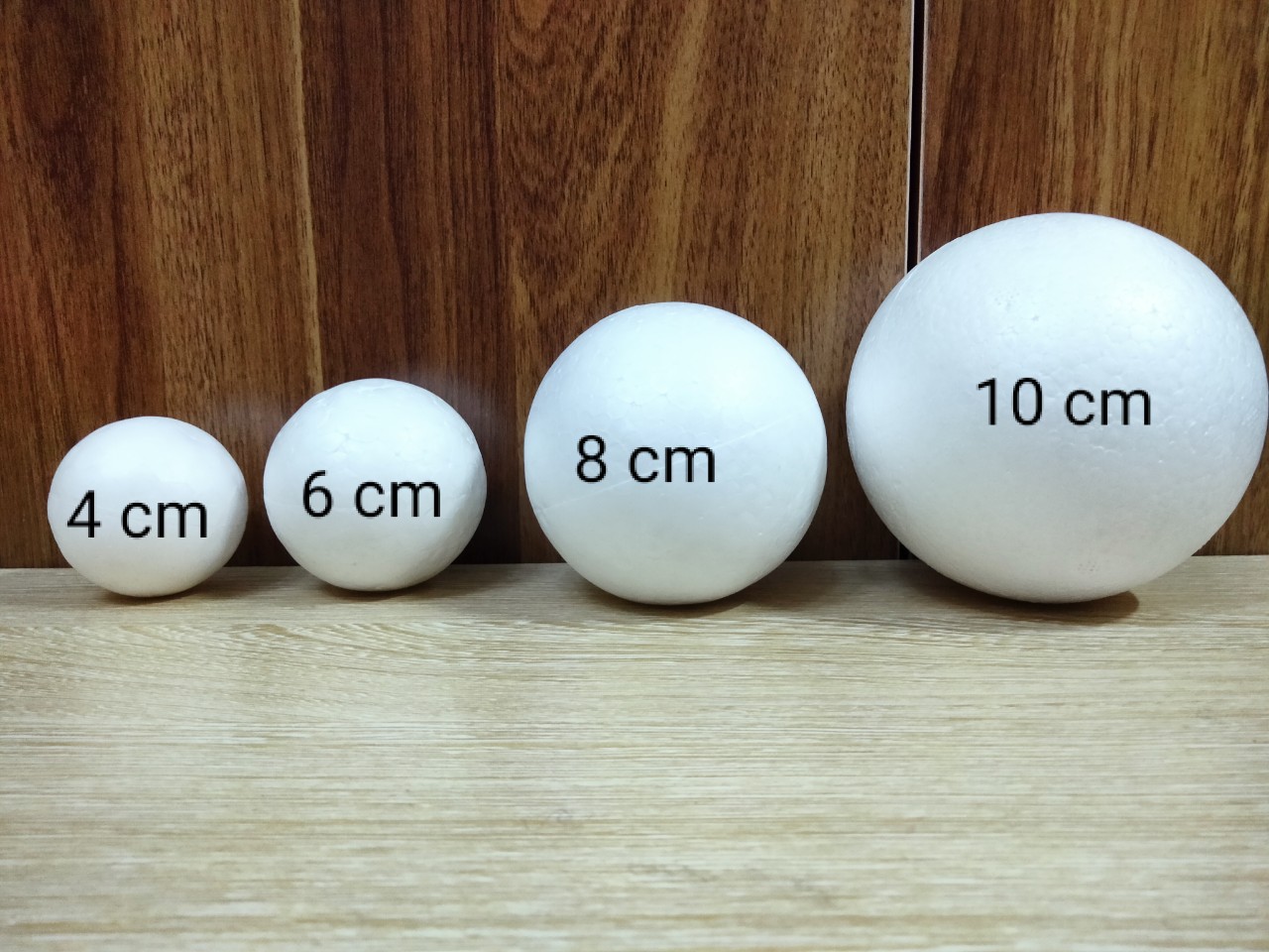 Quả cầu xốp🔮 kích thước đường kính 4cm, 6cm, 8cm, 10cm [ HÀNG ĐÚC ] 🎐🔮