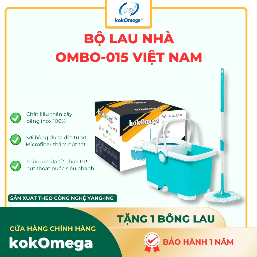 Bộ lau nhà 360 kokomega 4in1
