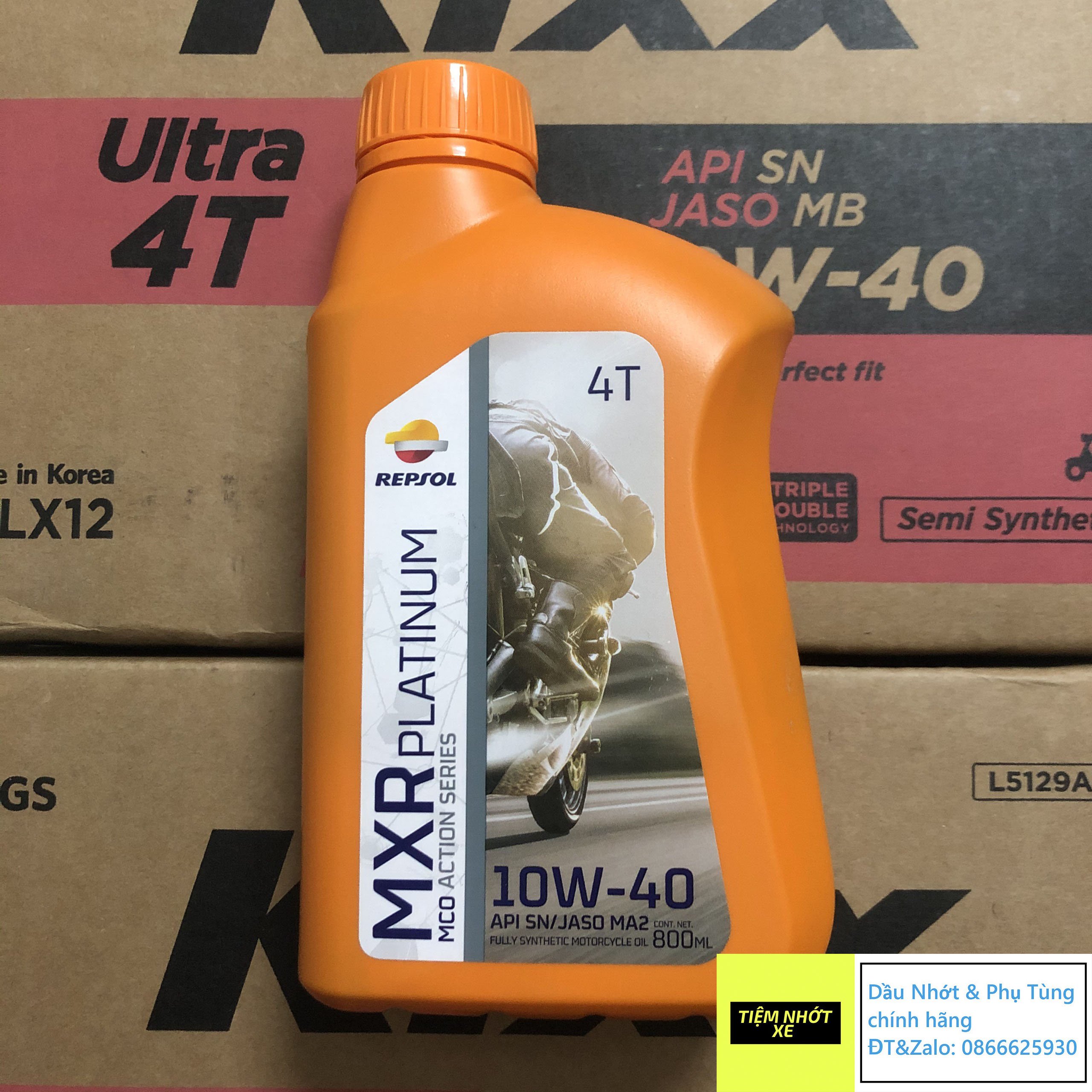[ CHÍNH HÃNG ] Nhớt xe số tổng hợp toàn phần Repsol MXR PLATINUM 10w40 [ 800ml ]