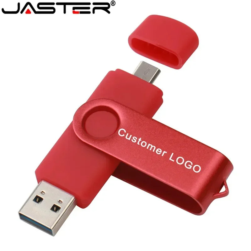 Ổ đĩa flash USB tốc độ cao JASTER OTG 64gb 32gb USB Stick 16gb Ổ đĩa xoay cho Android Micro/PC Quà tặng doanh nghiệp