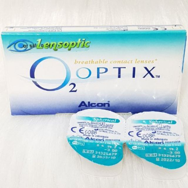 Kính áp tròng Ciba O2 Optix dùng 3 tháng, lens không màu có độ cận- Lens Optic