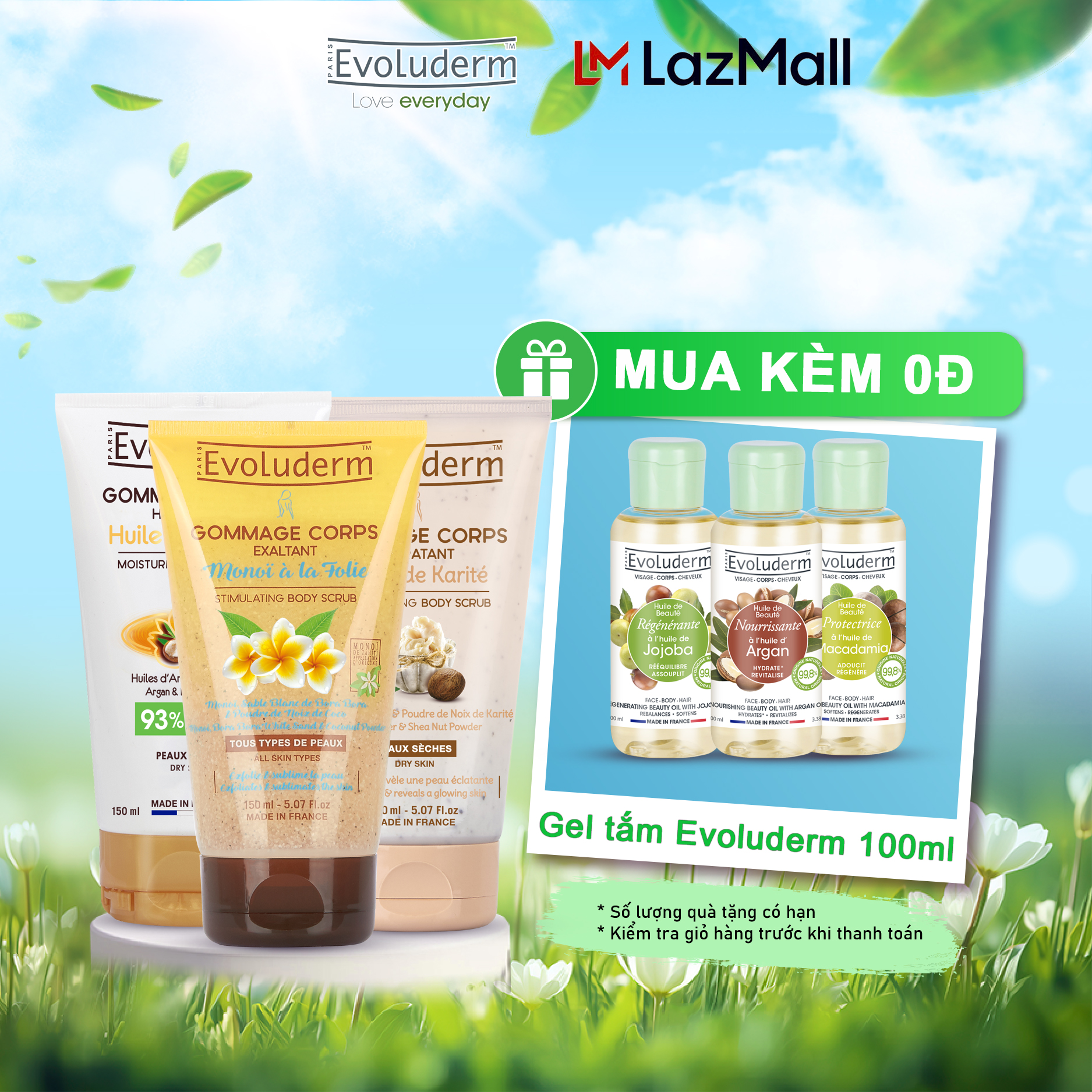 Tẩy tế bào chết toàn thân giúp làm sạch, dưỡng ẩm cho da 150ml