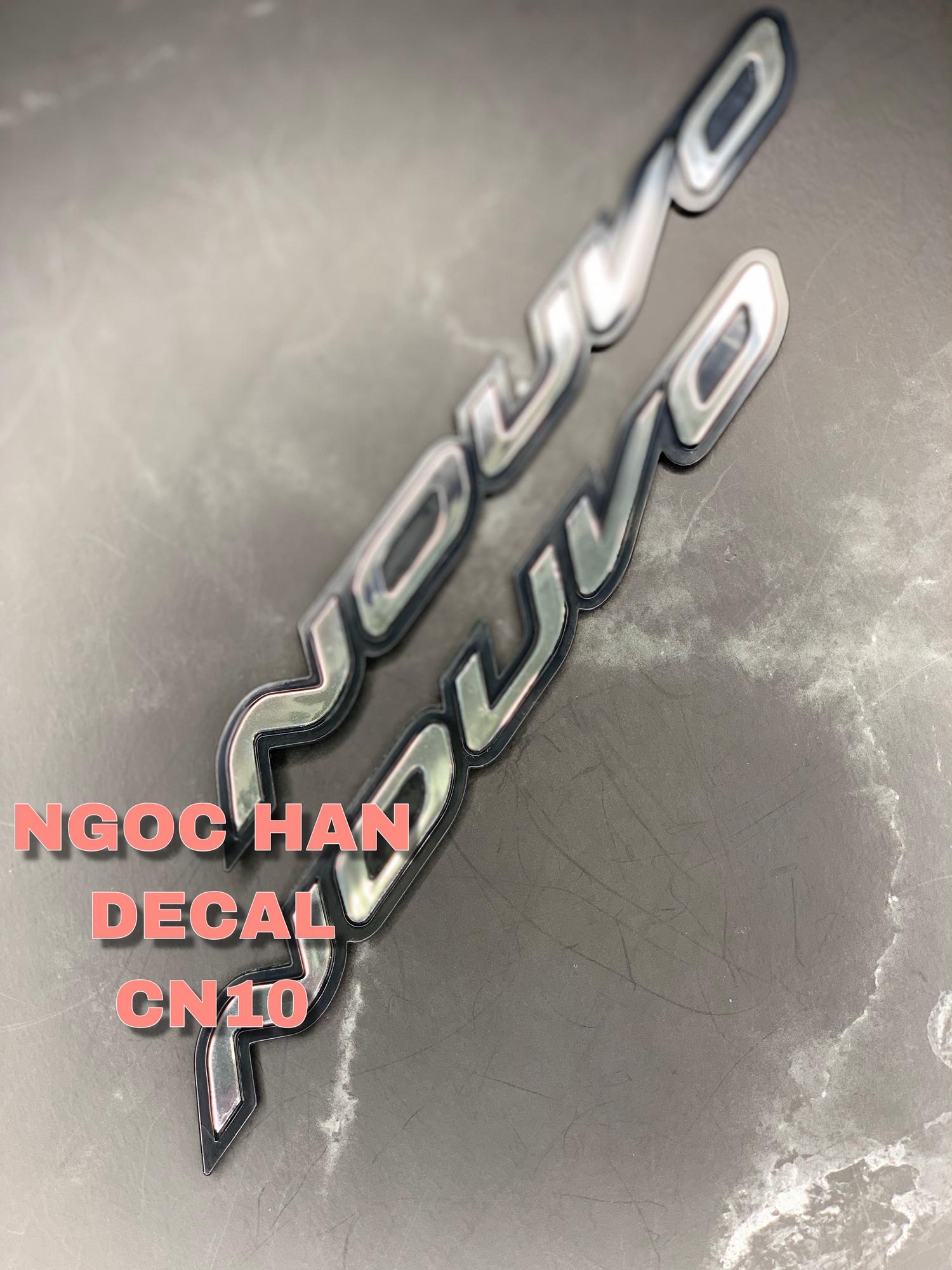 [HCM]Cặp chữ nổi NOUVO 2 và 3 bằng nhựa mạ bóng -- NGỌC HÂN DECAL