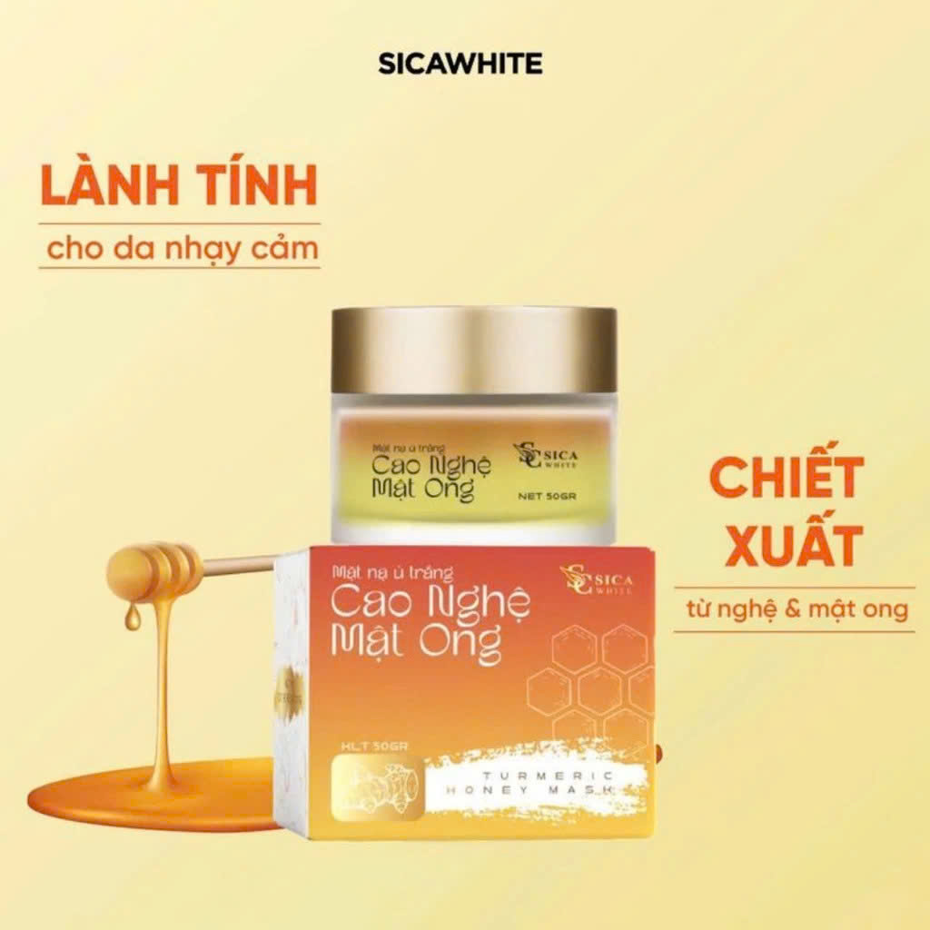 Mặt Nạ Ủ Trắng CAO NGHỆ MẬT ONG SICAWHITE 50G - DƯỠNG TRẮNG DA, GIẢM THÂM MỤN.