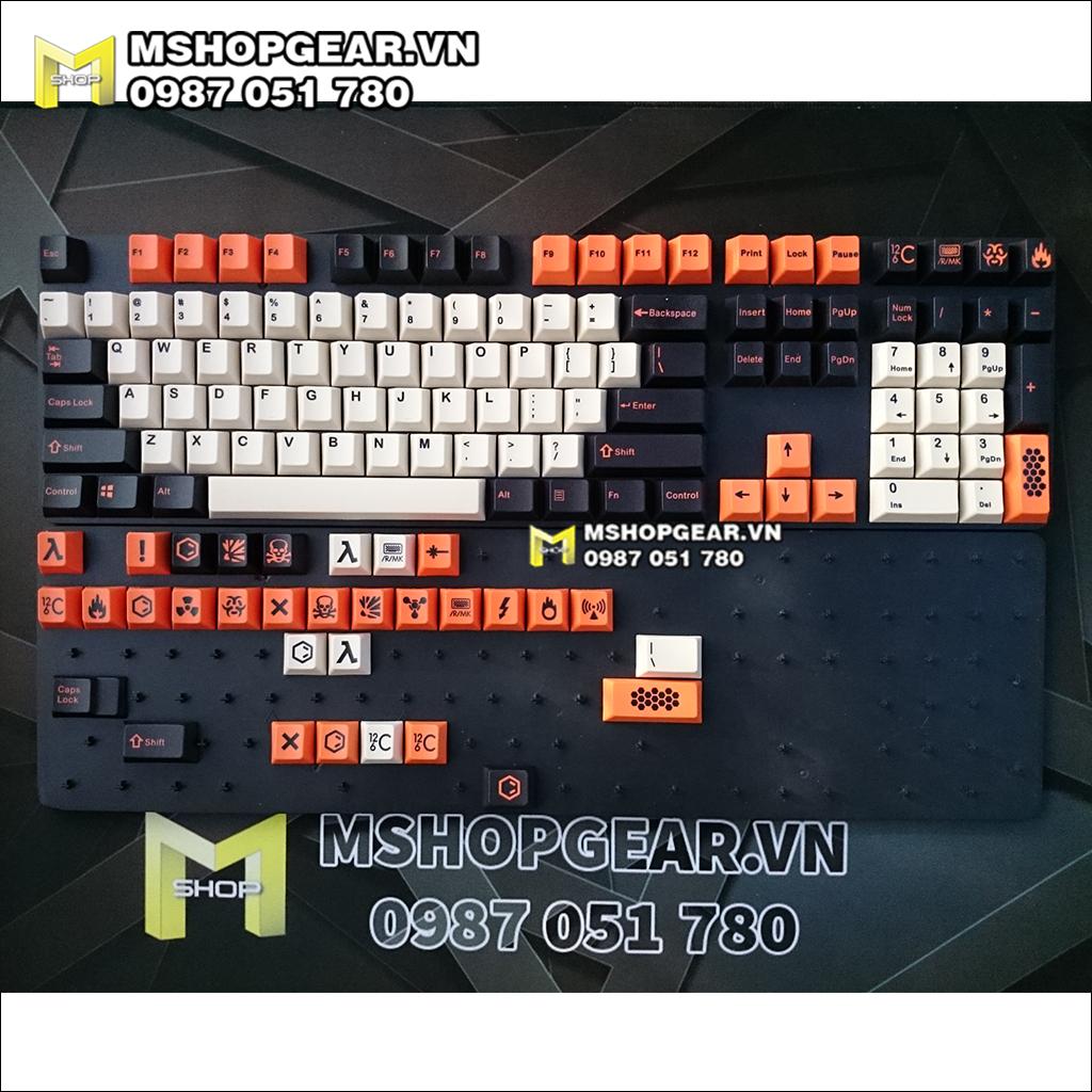 Keycap Carbon thick pbt dye-sub 5 mặt cherry profile 133 keys – Bao gồm shift 1.75u “thời thượng”
