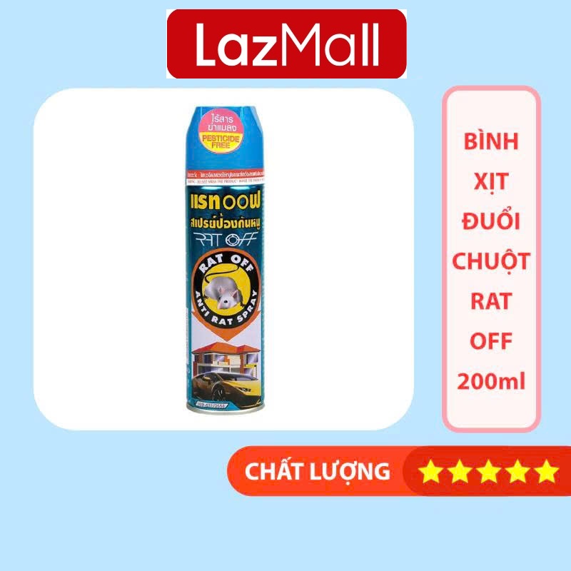  LazMall 【NỘI ĐỊA THÁI  Chai Xịt Đuổi Chuột Rat Off Anti Rat Spray Thái Lan -  Chính Hãng  Chai Xịt Chuột RATOFF ANTI RAT SPRAY Thái Lan 300ml 