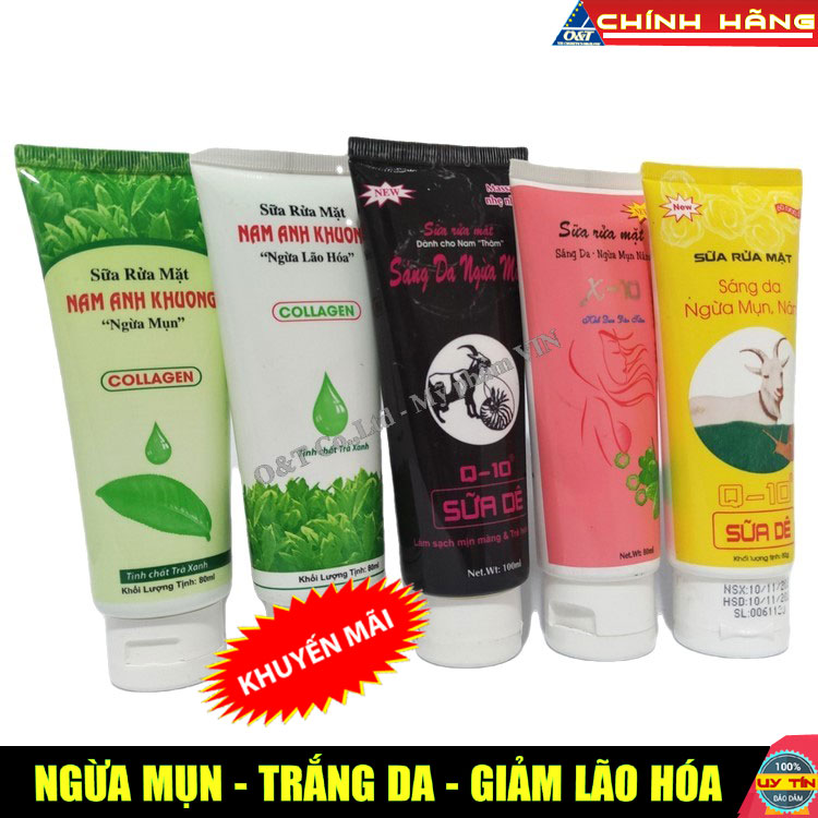 Sữa rửa mặt collagen ngừa mụn, lão hóa Nam Anh Khương 100ml