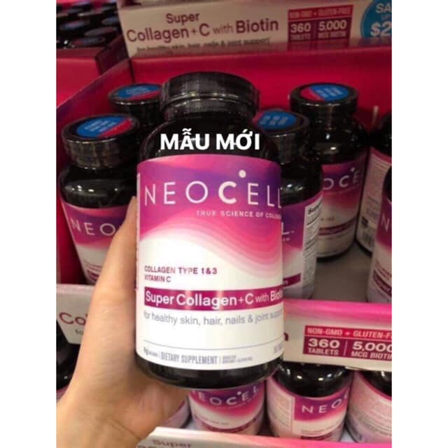 Viên uống Neocell Super Collagen + C Type 1 & 3 250 viên