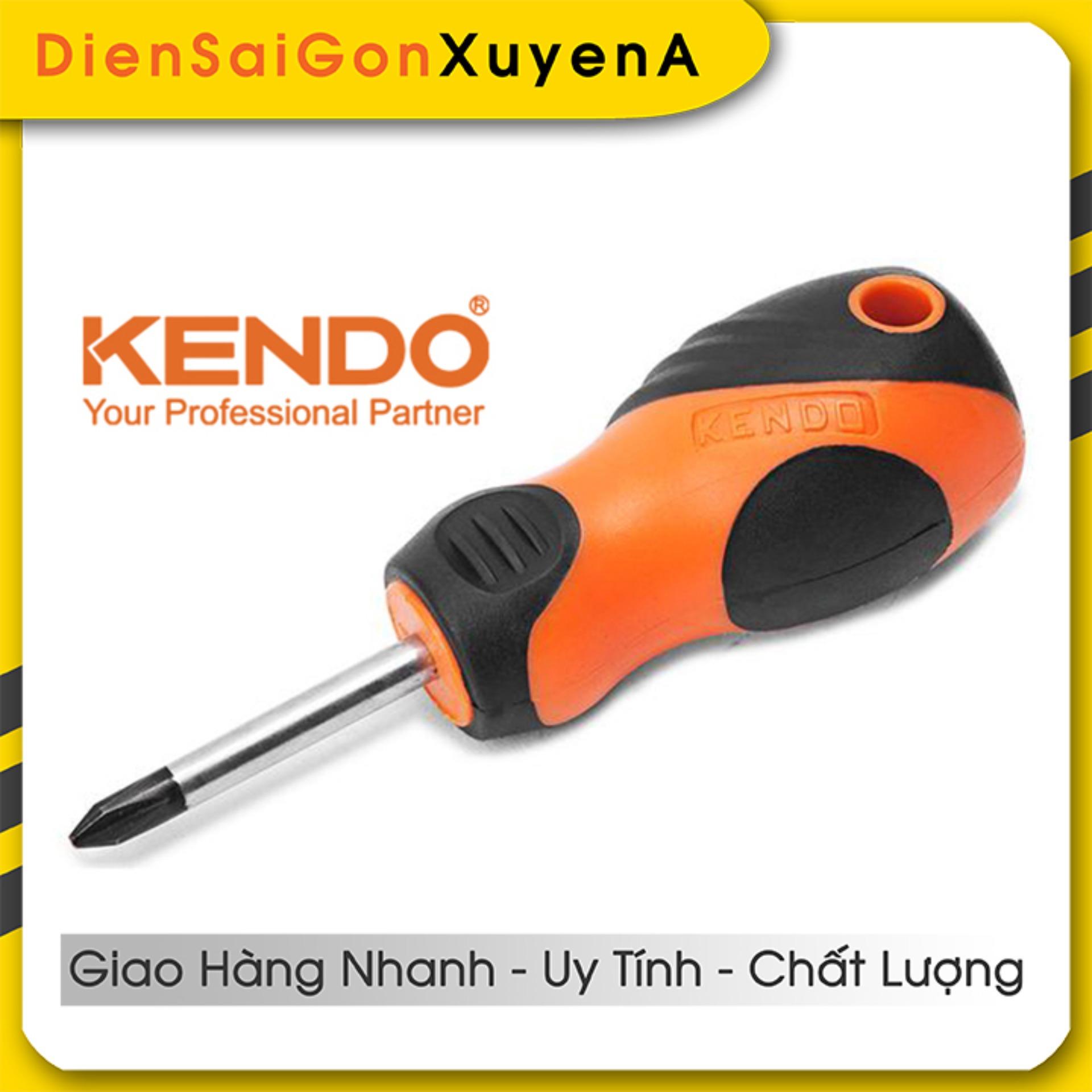 Tô vít bake thân ngắn có nam châm 10cm PH2 x 38mm CRV TPR KENDO 20145 - Kendo Tools Vietnam