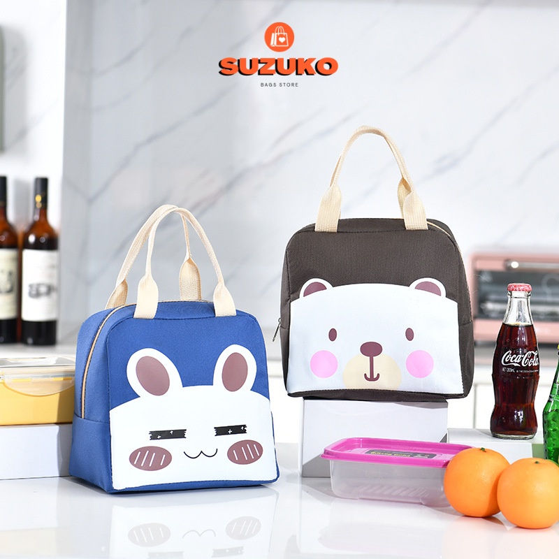 Túi Đựng Hộp Cơm Văn Phòng Giữ Nhiệt Chống Thấm Nước Phong Cách Gấu Cute TC13