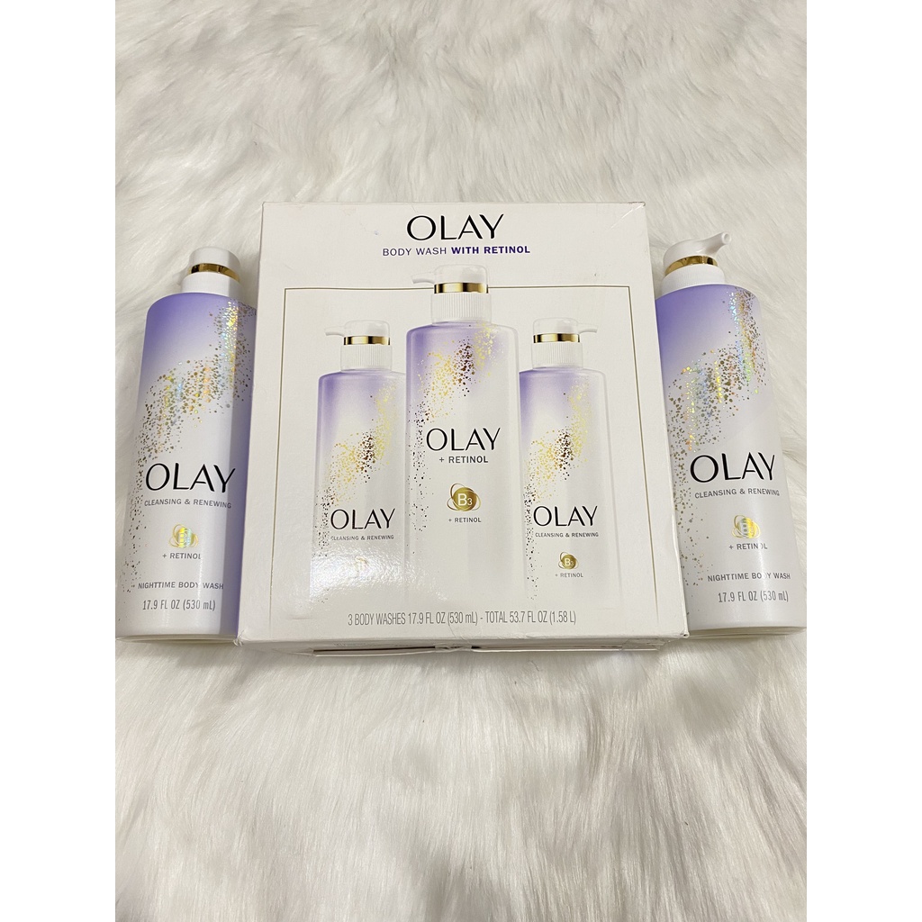 Sữa tắm olay b3 + retinol - nighttime body wash 530ml