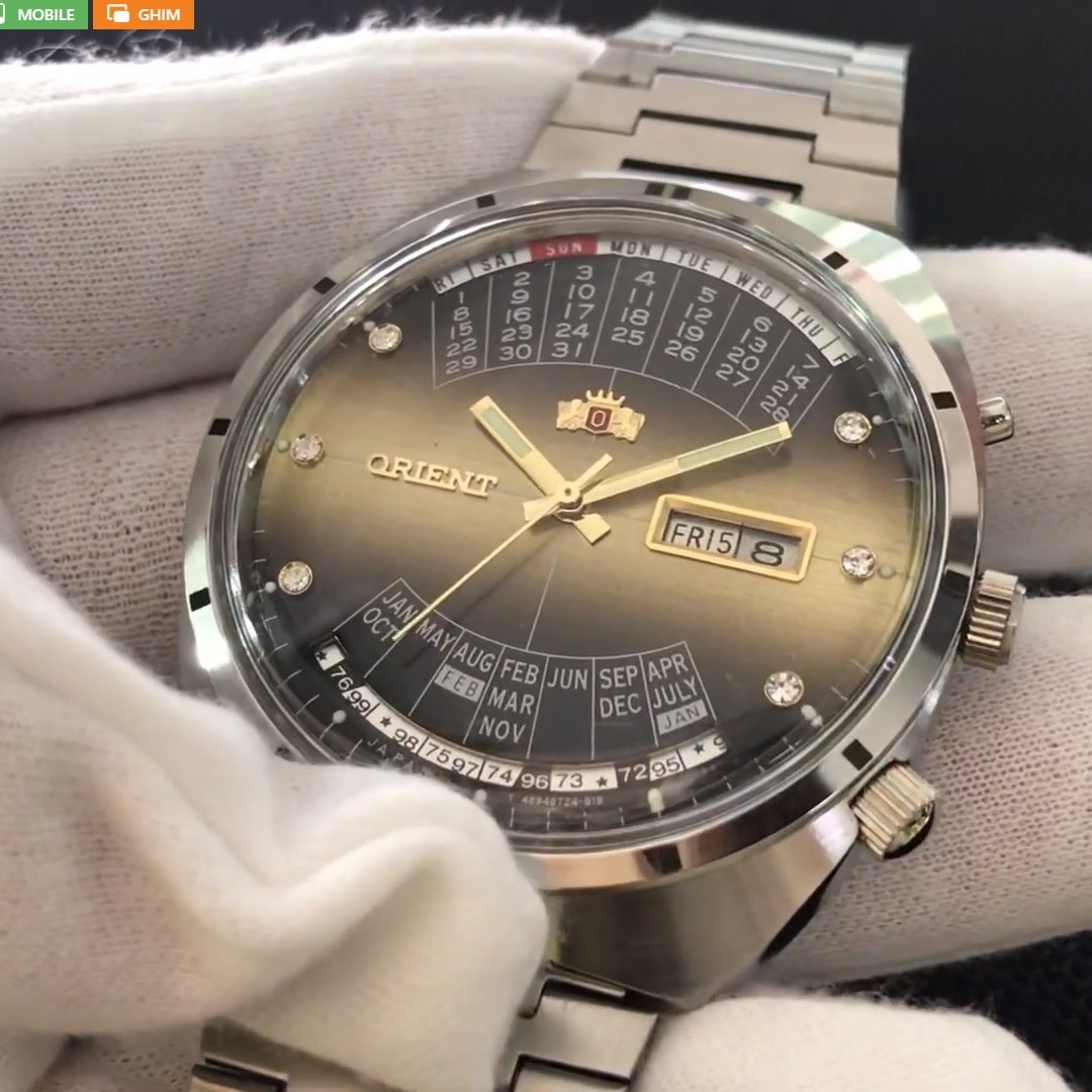 [ VUA ĐỒNG HỒ ] Đồng Hồ Orient Lịch Vạn Niên Cổ Vàng Cát Japan cơ Automatic + Thẻ Bỏa Hành